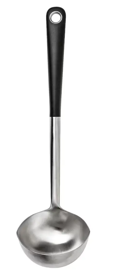 Louche, acier inoxydable/noir